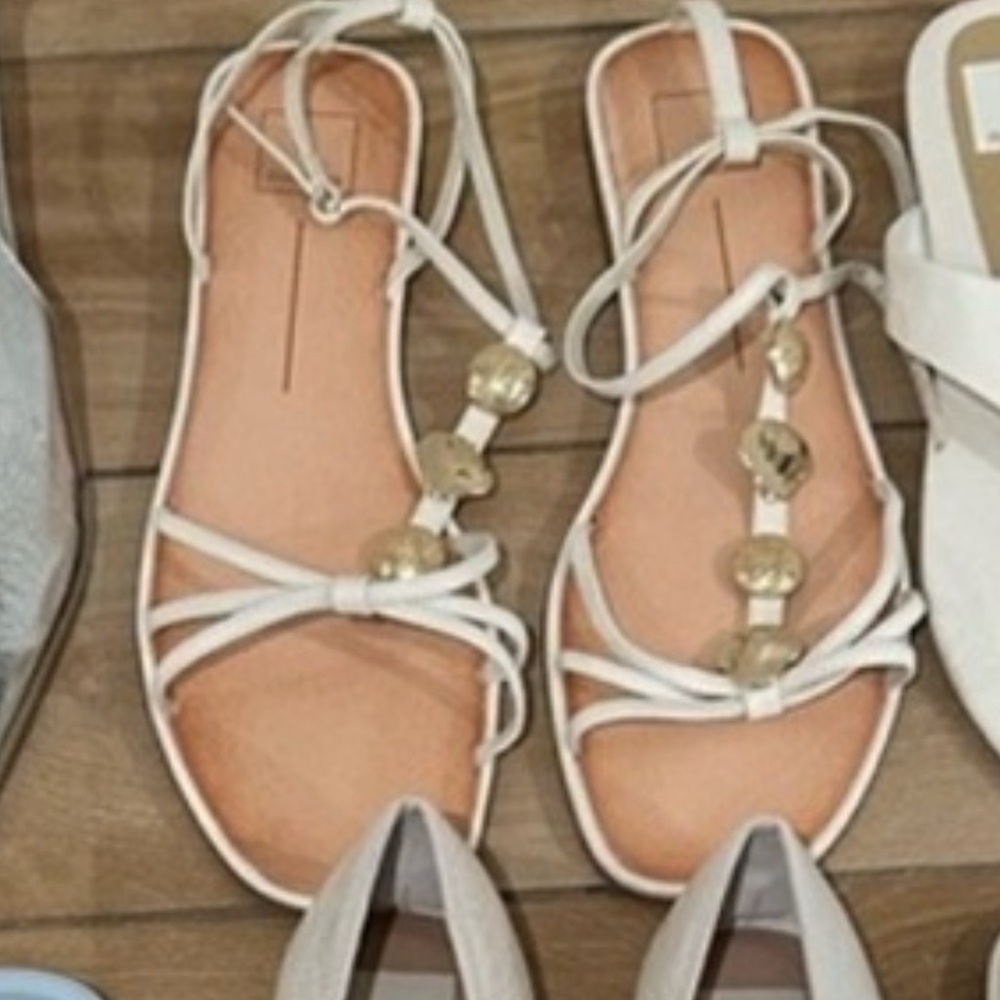 Dolce Vita White + Blue Sandals
